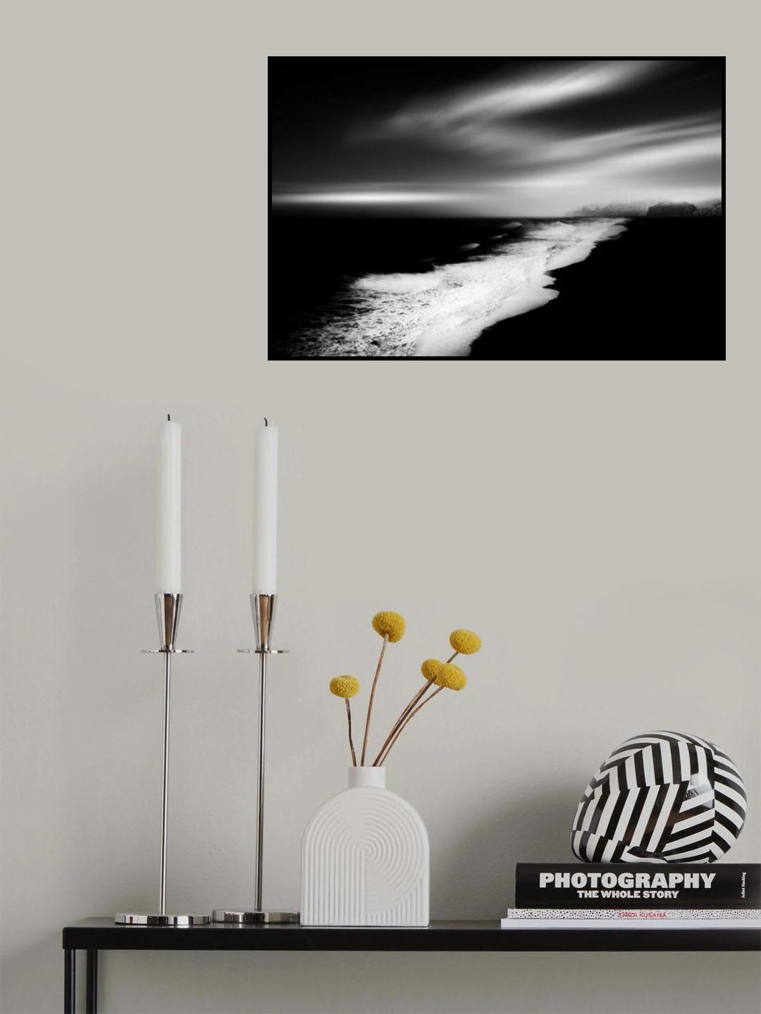 B&amp;W Iceland Poster och Canvastavla