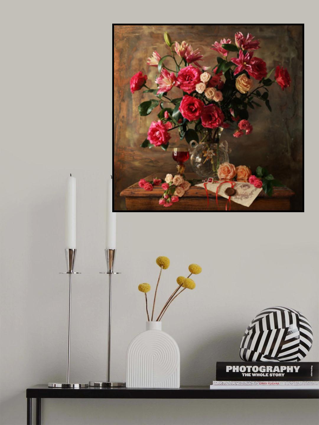 Still life with roses Poster och Canvastavla