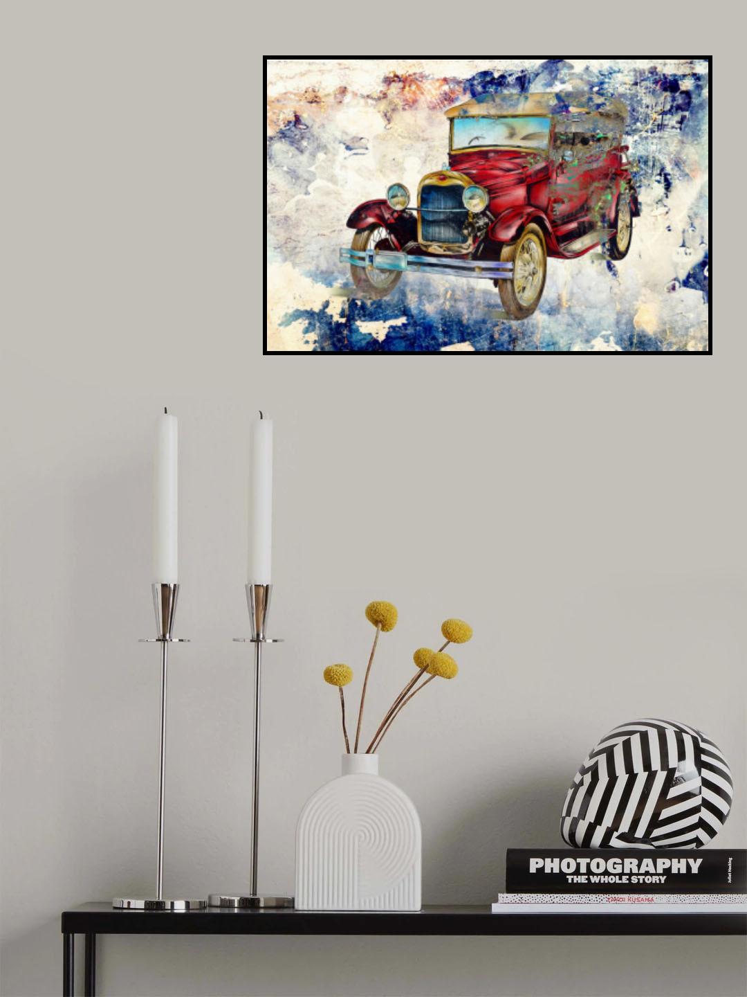 Vintage car 2 Poster och Canvastavla