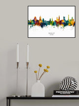 Paisley Scotland Skyline Poster och Canvastavla