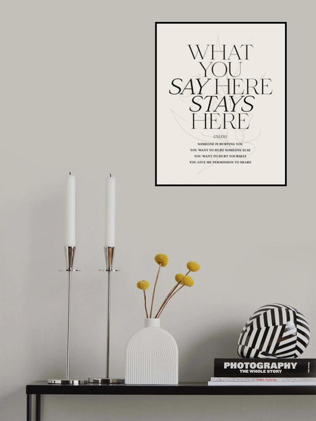 Stays Here No3 Poster och Canvastavla