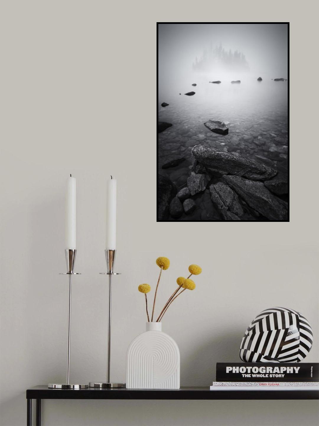 Misty Lake Poster och Canvastavla