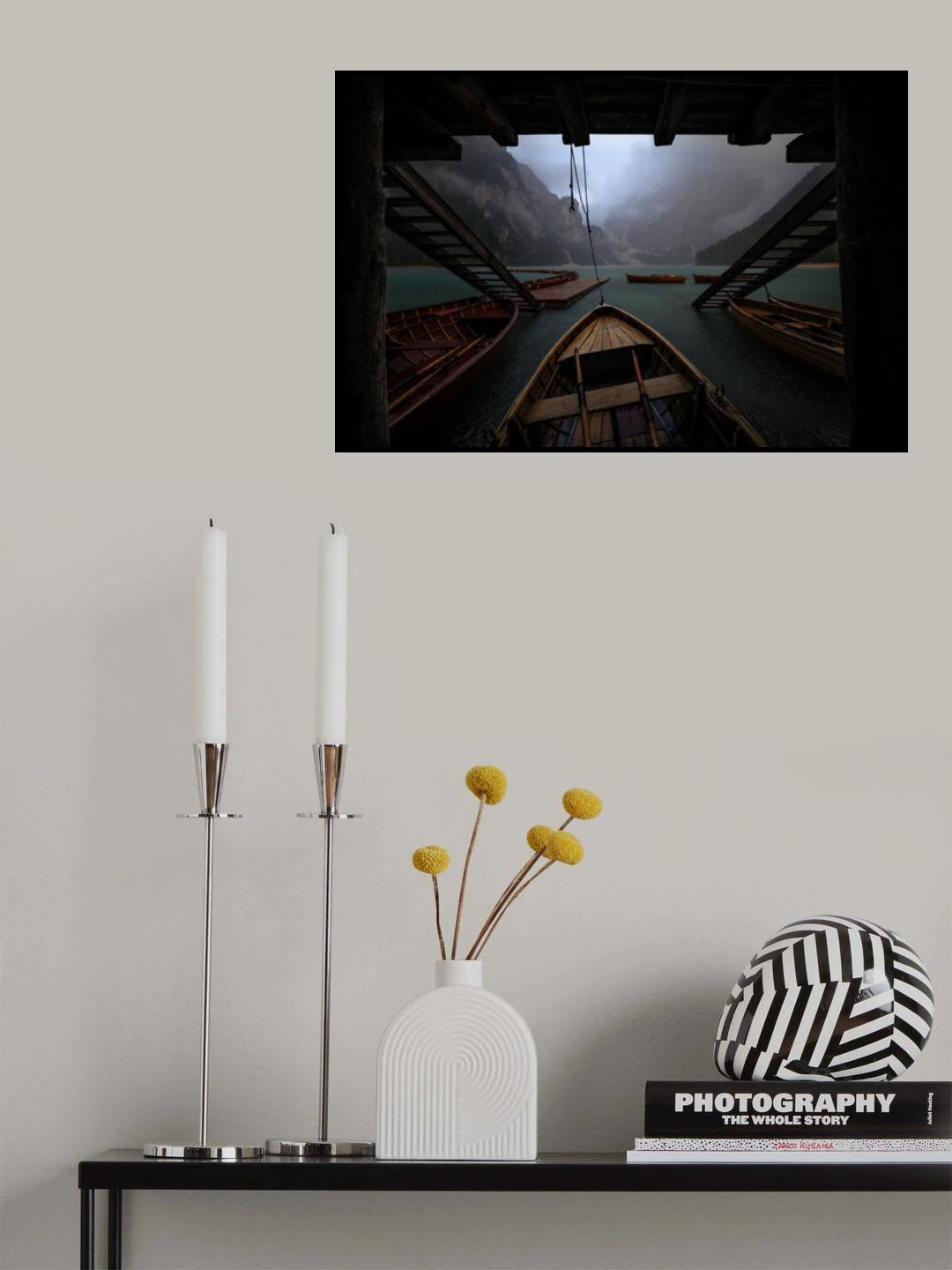 Under the pier during the storm Poster och Canvastavla