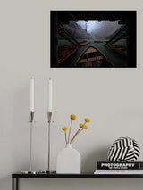 Under the pier during the storm Poster och Canvastavla