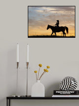 Cowgirl fun with Silhouette Poster och Canvastavla