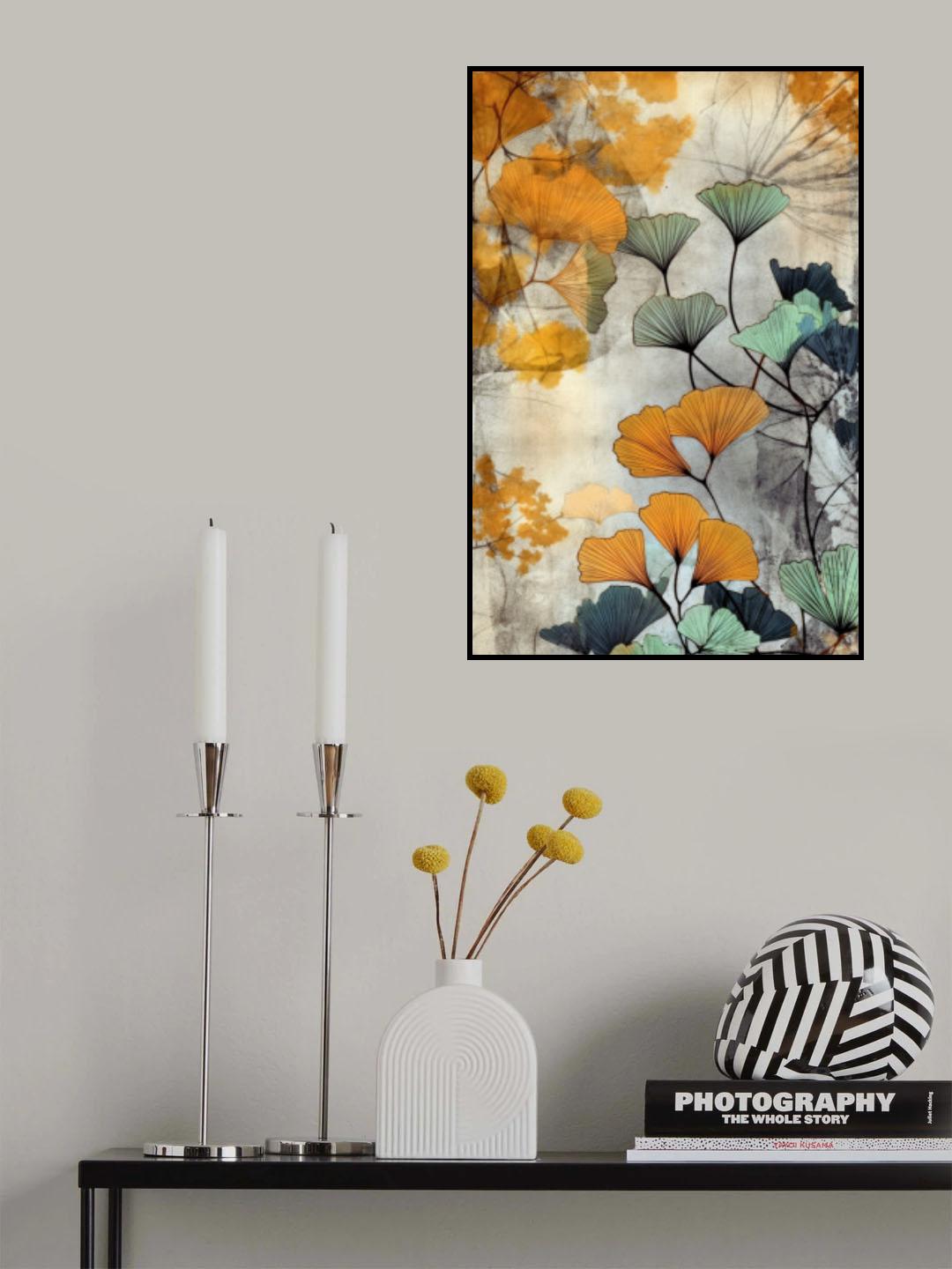 Ginko Biloba leaves 2 Poster och Canvastavla