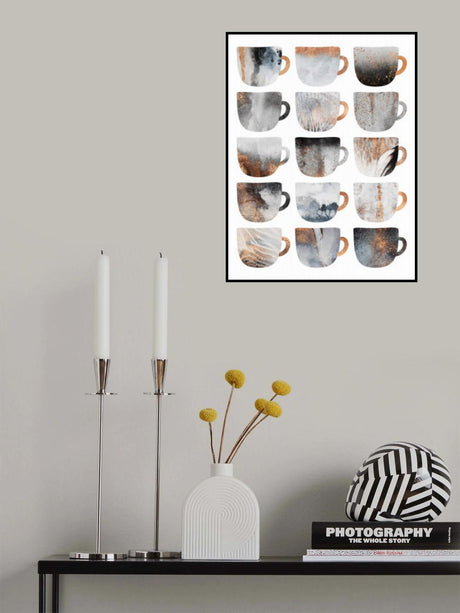 Dreamy Coffee Cups Poster och Canvastavla