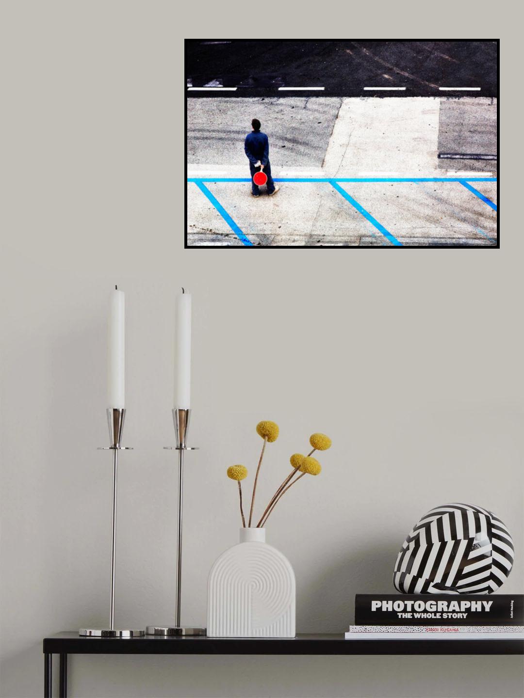 red circle with telephone Poster och Canvastavla