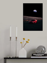 Civic Driving On Moon Poster och Canvastavla