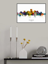 Richmond Virginia Skyline Poster och Canvastavla