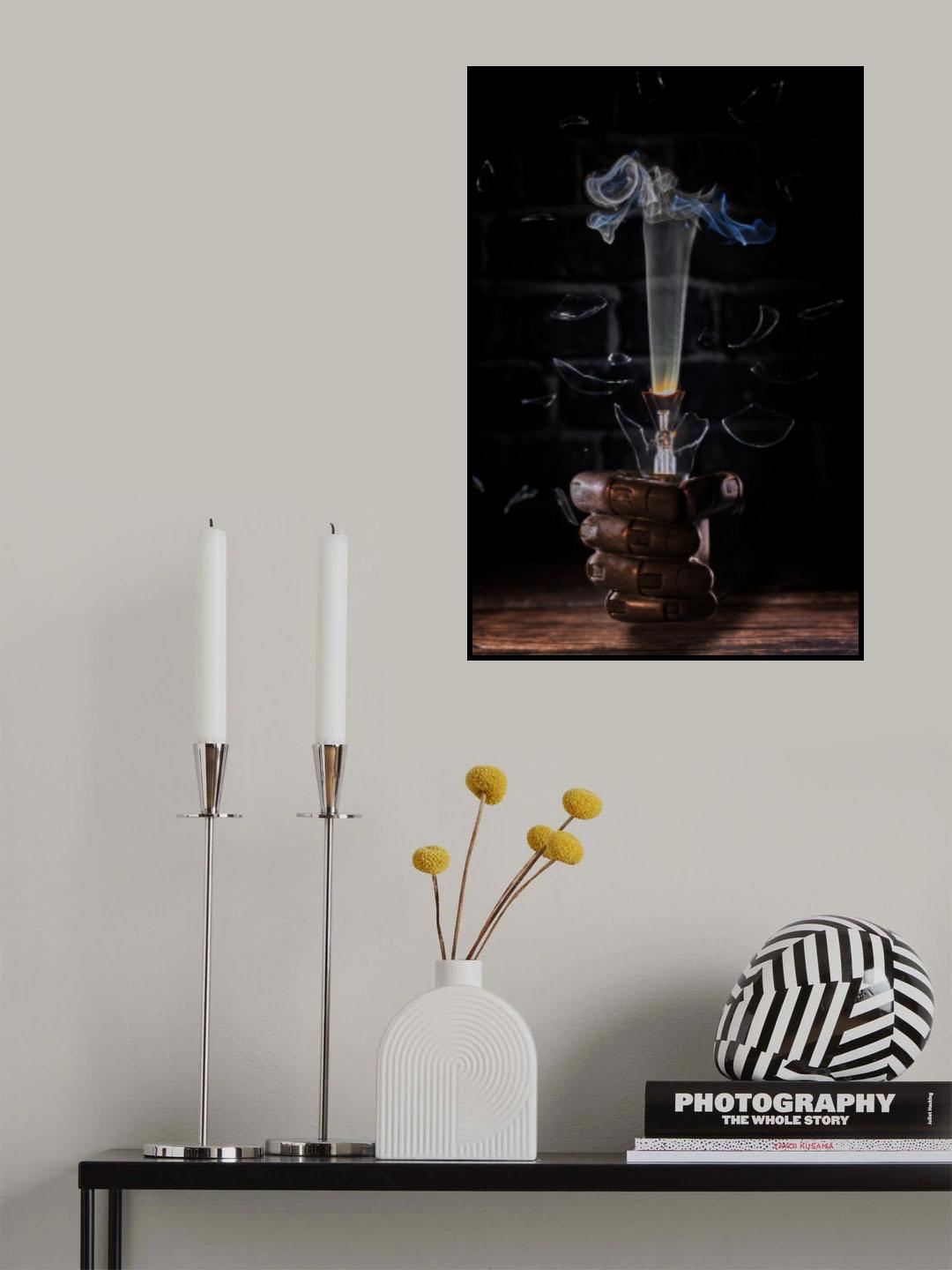 Burning Bulb II Poster och Canvastavla