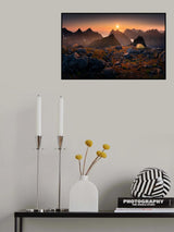 Munken during Midnight Sun Poster och Canvastavla