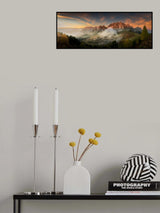 Golden moment at Dolomites Poster och Canvastavla