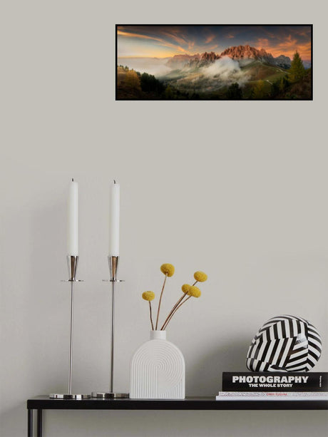 Golden moment at Dolomites Poster och Canvastavla