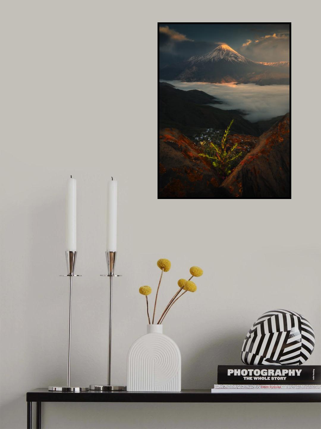 Mount Damavand in Spring Poster och Canvastavla