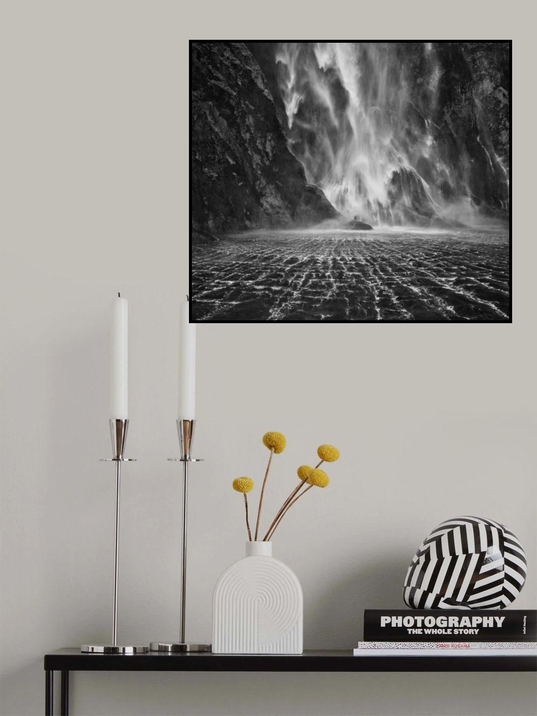 Milford Sound Waterfalls Poster och Canvastavla