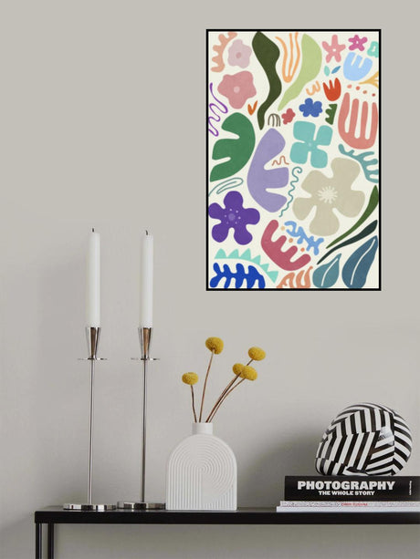 Floral Colors and Shapes Poster och Canvastavla