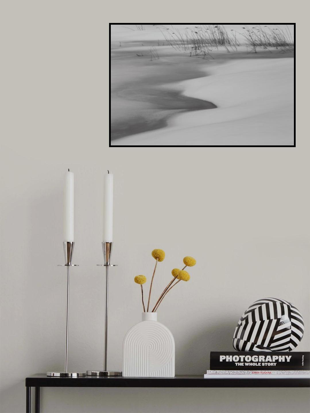 winter lake surface Poster och Canvastavla