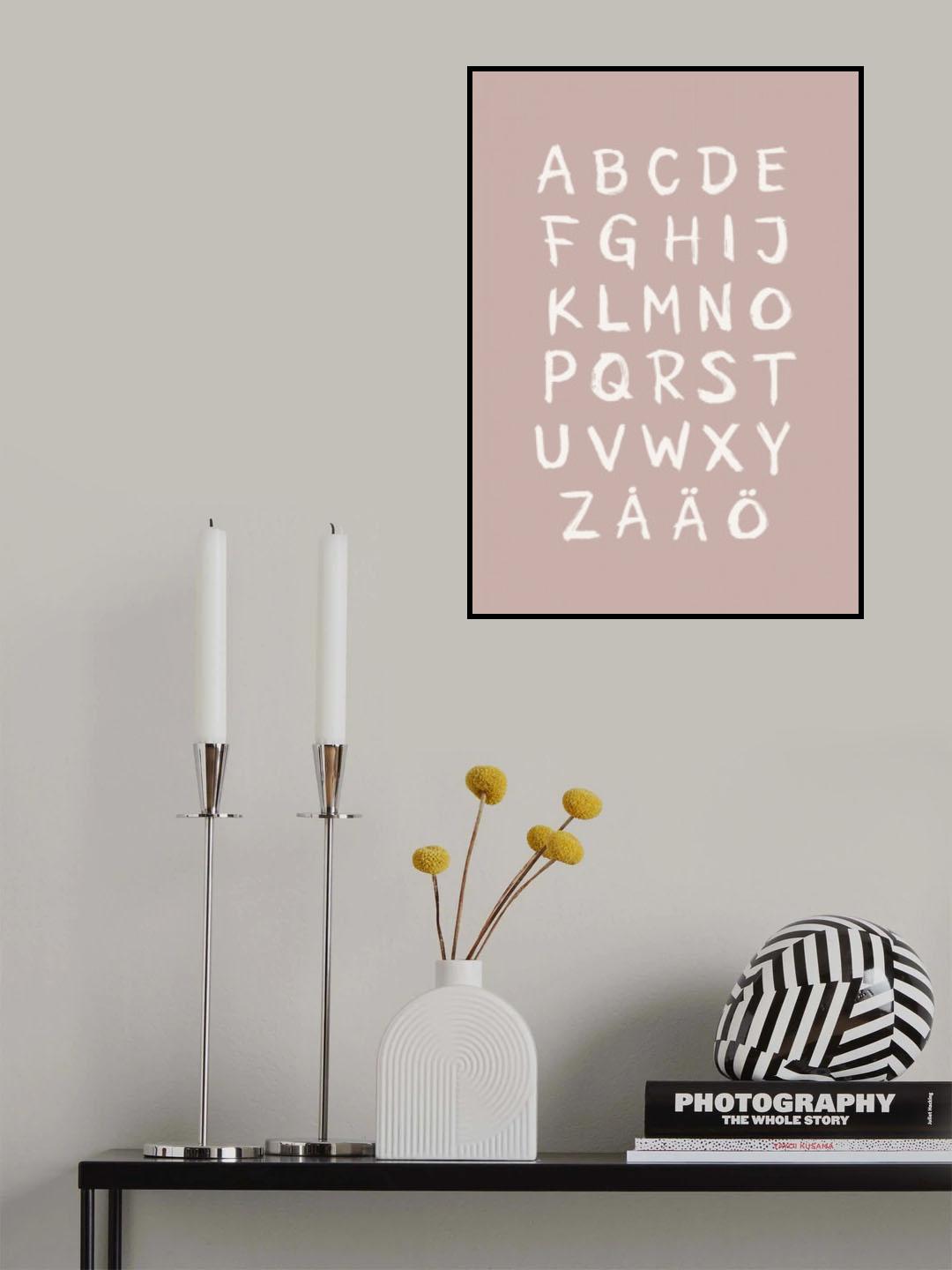 ABC Toothy Rosa Poster och Canvastavla