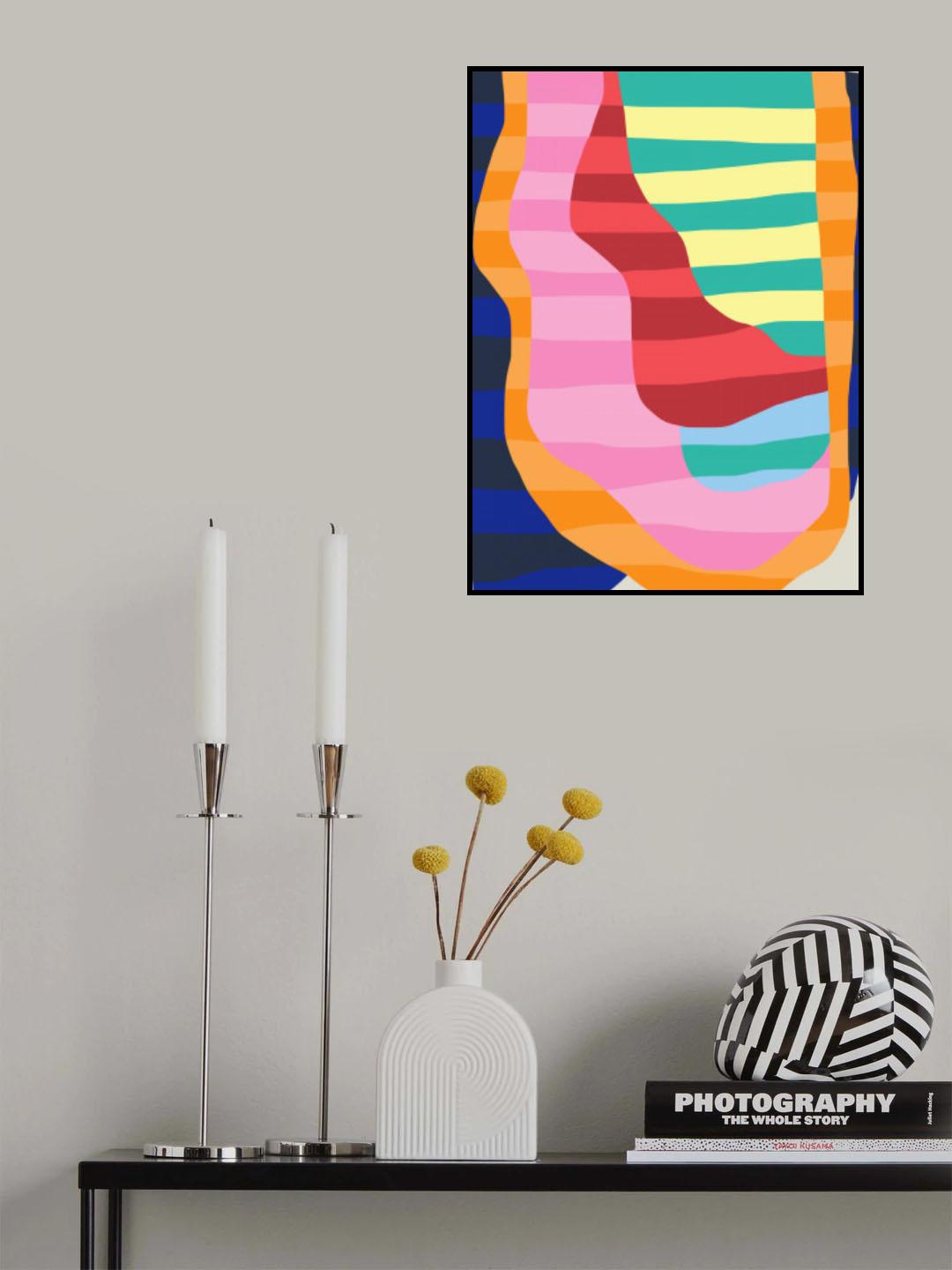 Abstract Stripe Minimal Collage 7 Poster och Canvastavla