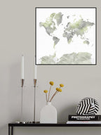 Hollace world map Poster och Canvastavla