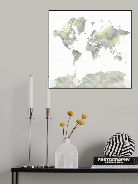 Hollace world map Poster och Canvastavla