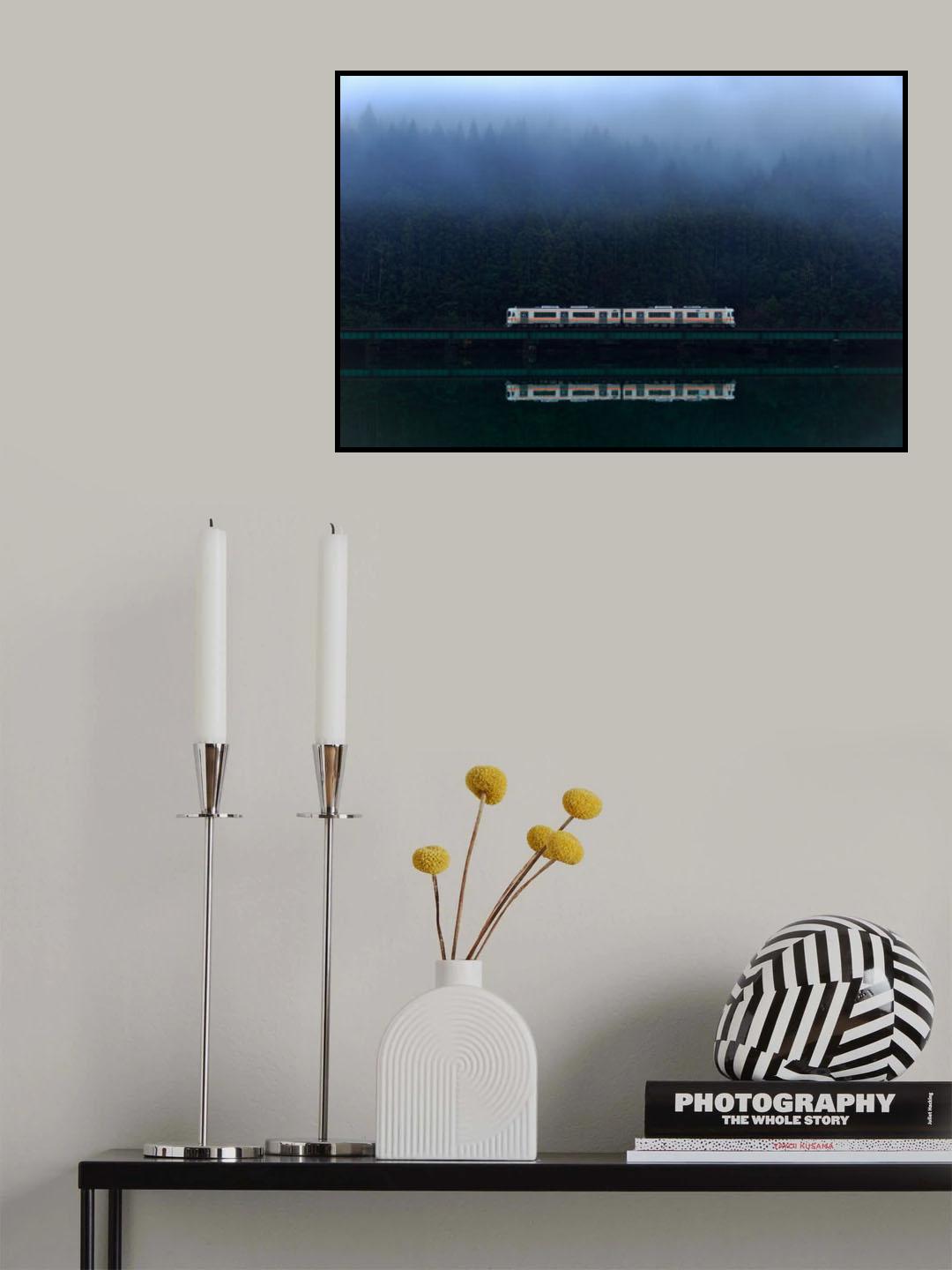 Foggy Train Poster och Canvastavla