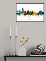 Fribourg Switzerland Skyline Poster och Canvastavla