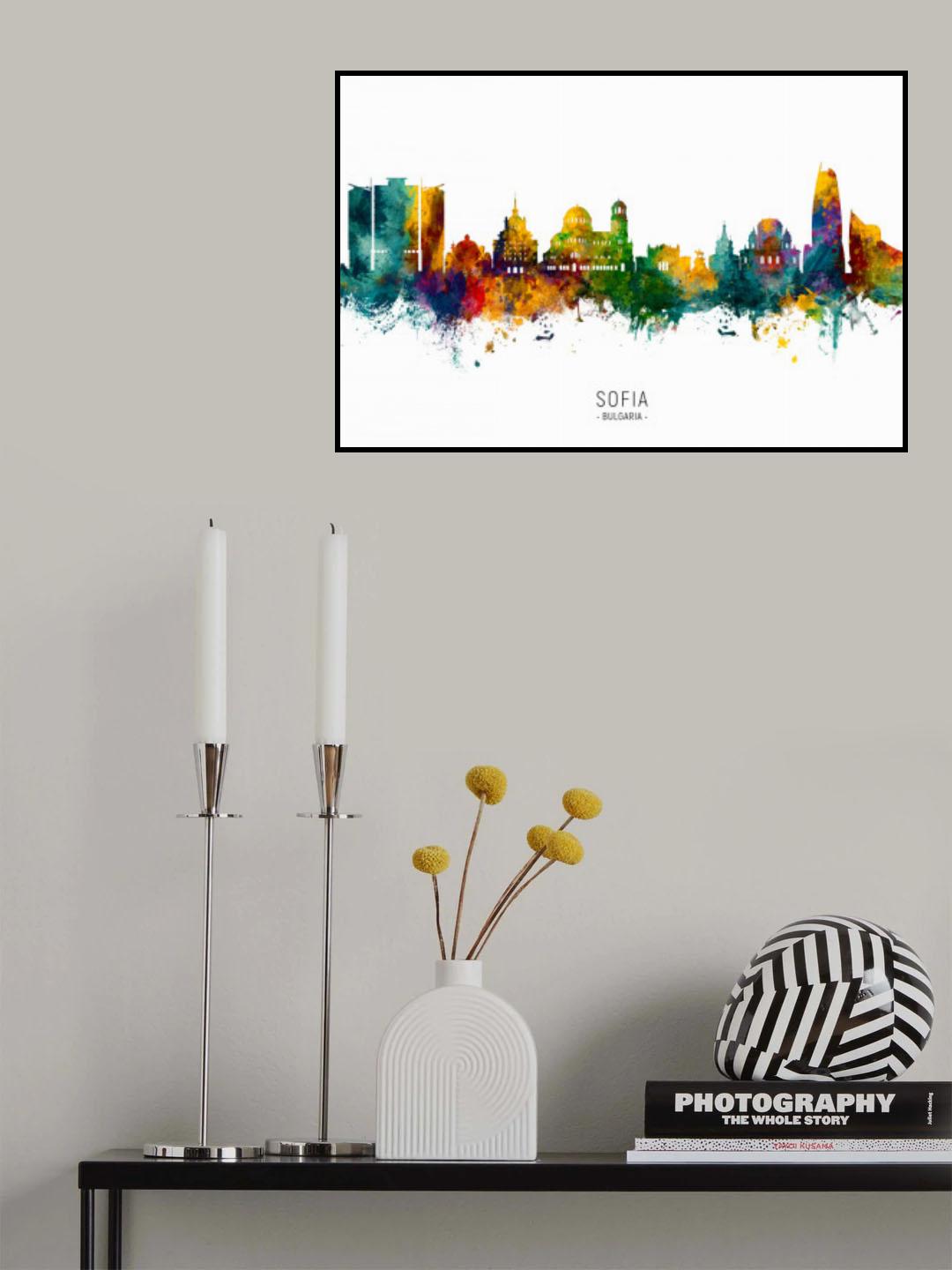 Sofia Bulgaria Skyline Poster och Canvastavla
