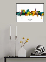 Cheyenne Wyoming Skyline Poster och Canvastavla