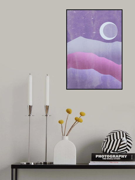 Purple Moon Poster och Canvastavla