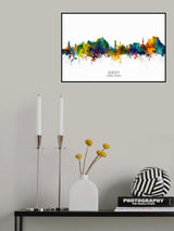 Jersey Channel Islands Skyline Poster och Canvastavla