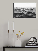 Wavy Horizon BW Poster och Canvastavla