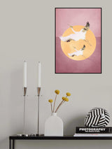 Pink Gold Crane Poster och Canvastavla