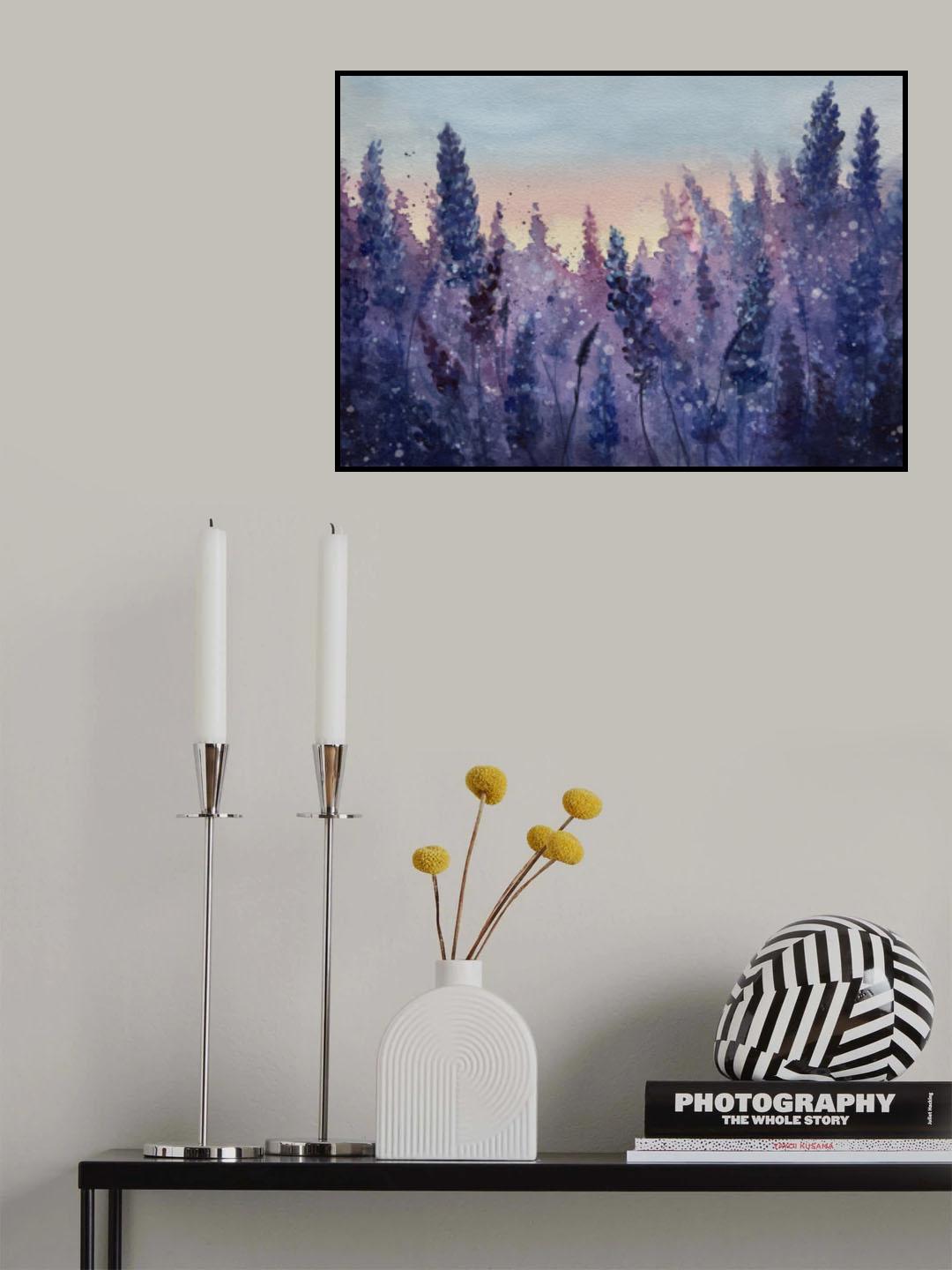 Purple field Poster och Canvastavla