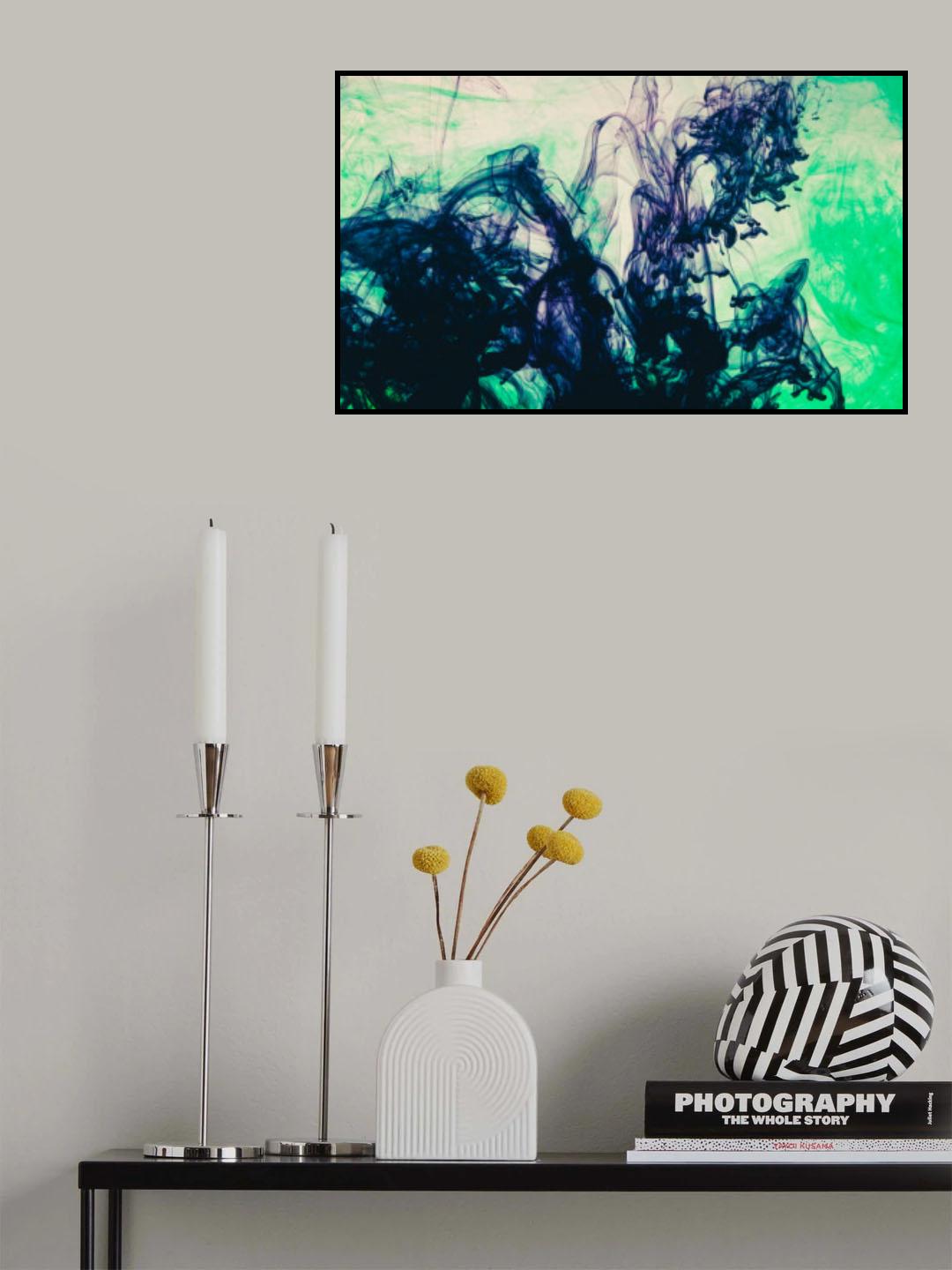 Acrylic colors and ink in water Poster och Canvastavla