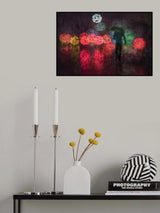 Rainy night in the city Poster och Canvastavla