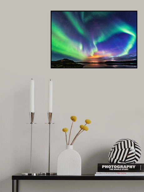 The aurora in Iceland Poster och Canvastavla