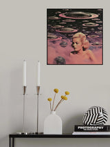 Pink Space Babe Collage Art Poster och Canvastavla