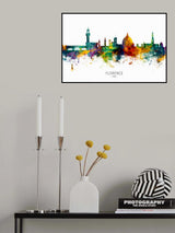 Florence Italy Skyline Poster och Canvastavla