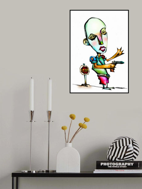 The crazy policeman Poster och Canvastavla
