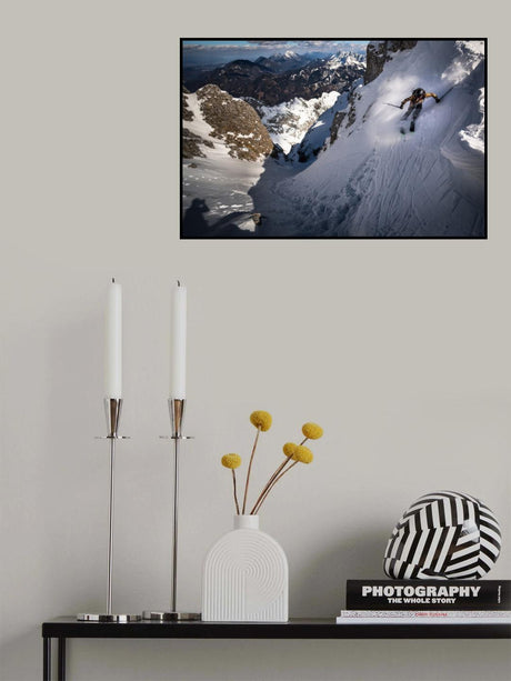 Drop into couloir Poster och Canvastavla