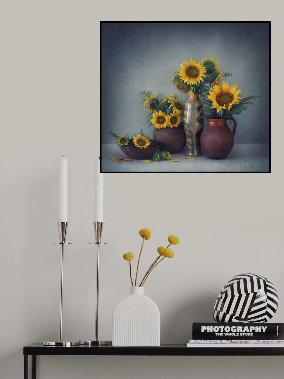 Still life with sunflowers Poster och Canvastavla