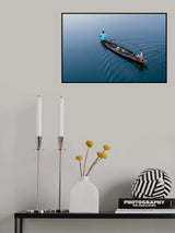Men Rowing A Boat Poster och Canvastavla