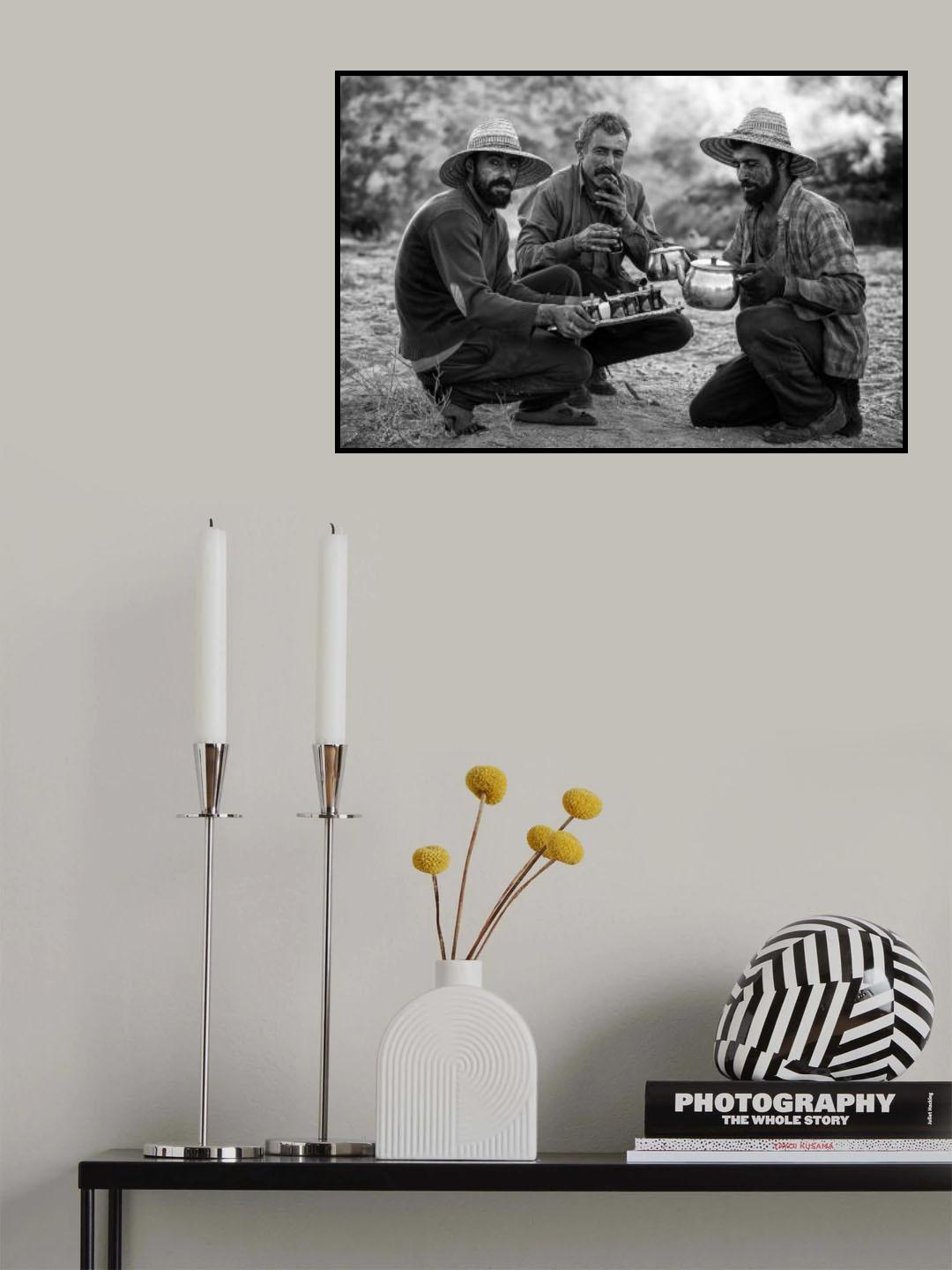 charcoal workers (tea time) Poster och Canvastavla