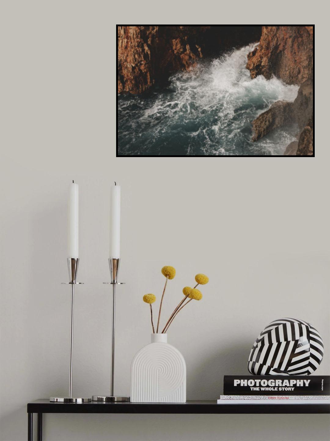 sea waves and rocks Poster och Canvastavla