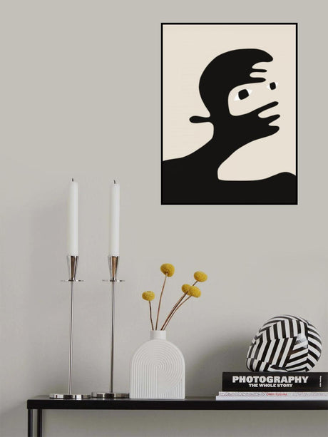 Black Portrait Cut Out Poster och Canvastavla