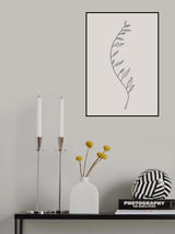 Wavy Branch Black Poster och Canvastavla