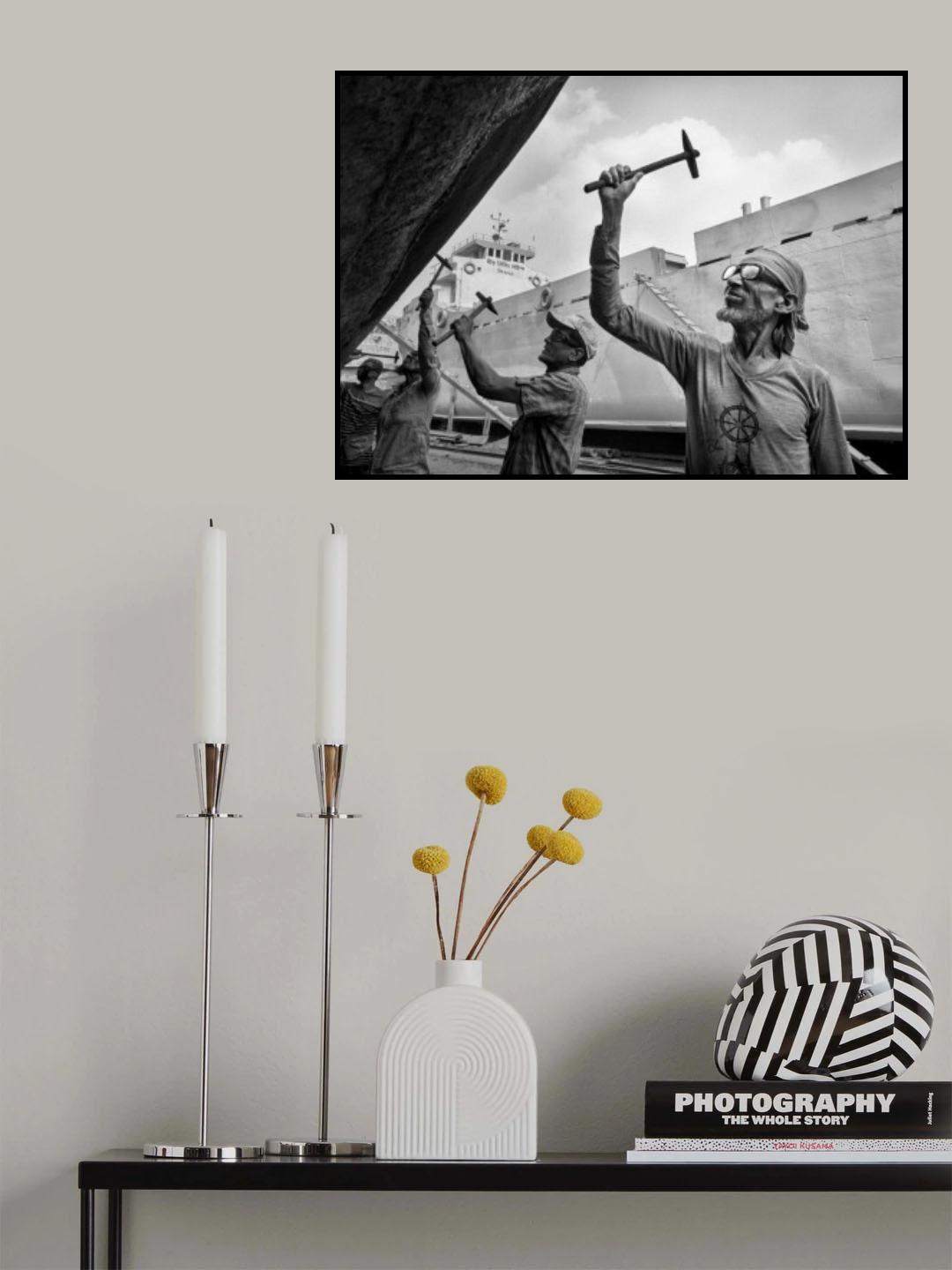 Shipyard Workers Poster och Canvastavla