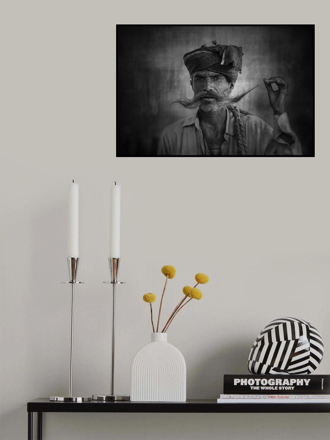 Old Rajasthani man Poster och Canvastavla